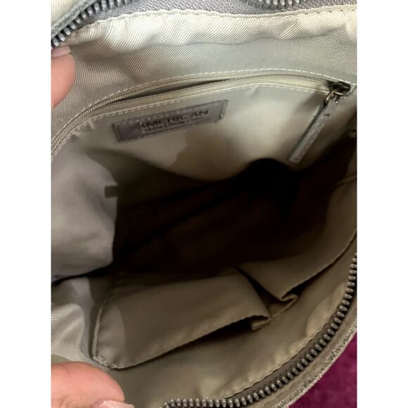 AMERICAN LEATHER CO. Liberty Backpack Gray/Taupe Purse Bag TRAVEL MINIMALIST - Picture 7 of 9